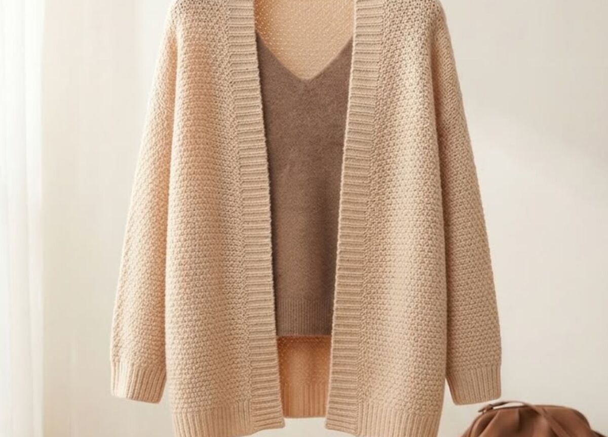 Mid gauge knitted cardigan